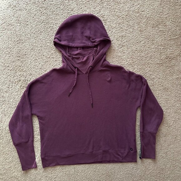 Calvin Klein Sweatshirt Womens Large Performance Purple Waffle Stretch Pullover - Picture 1 of 12